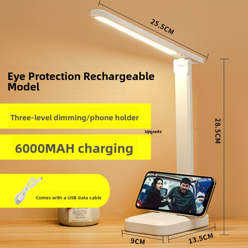 Foldable desk lamp with LED lighting