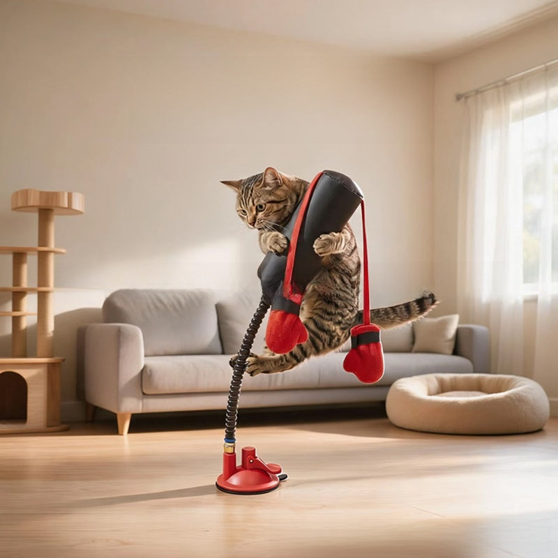 Interactive Spring Cat Boxing Toy for Indoor Energy Release