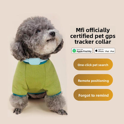 Adjustable Pet Collar Locator with FindMy Tracking