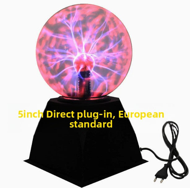 Interactive Plasma Ball Lamp – Touch & Sound Reactive, Futuristic Desktop Light