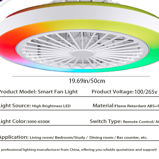 Modern  Smart Ceiling Fan Light