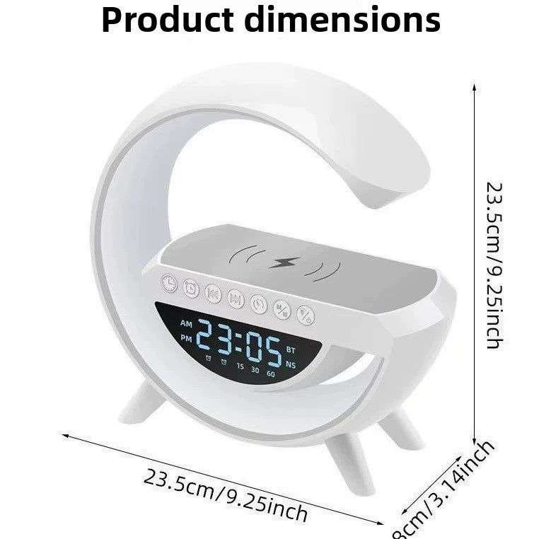 Bluetooth Speaker Alarm Clock with Wireless Charging