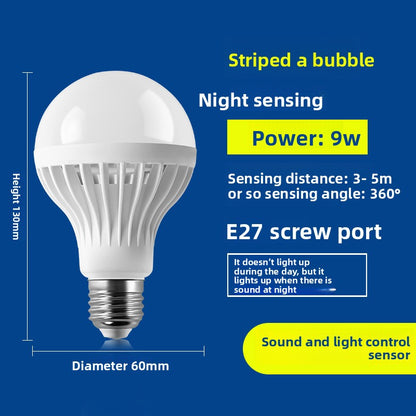 Smart Motion Sensor Voice Control LED Light Bulb