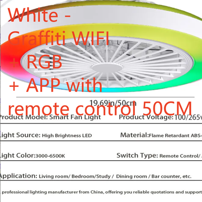 Modern  Smart Ceiling Fan Light