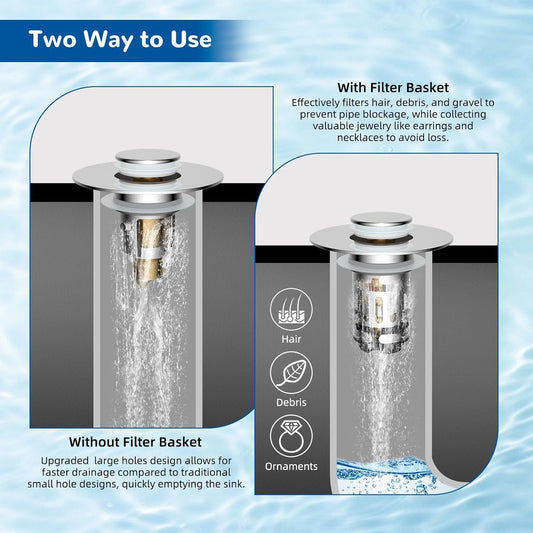 Universal Pop-Up Basin Drain Stopper