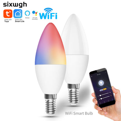 WiFi Voice Control Smart LED Bulb E14 RGBCW