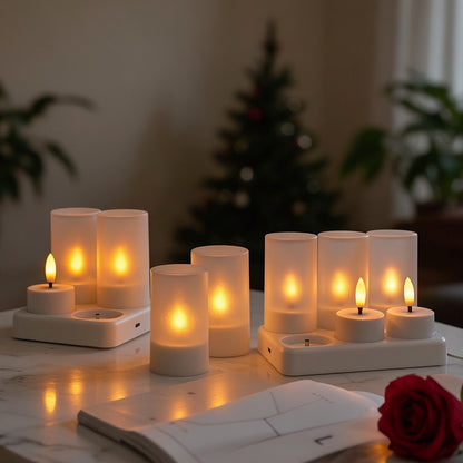 Rechargeable Remote Control LED Flameless Candles