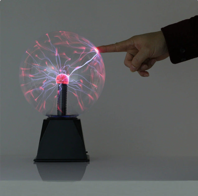 Interactive Plasma Ball Lamp – Touch & Sound Reactive, Futuristic Desktop Light