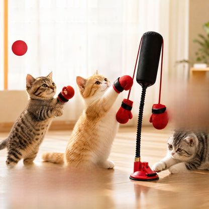 Interactive Spring Cat Boxing Toy for Indoor Energy Release