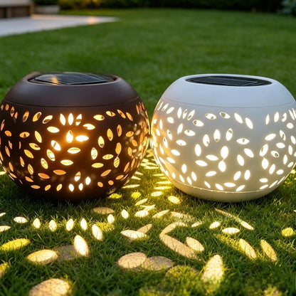 Hollow Metal Solar Garden Lights with Auto On/Off