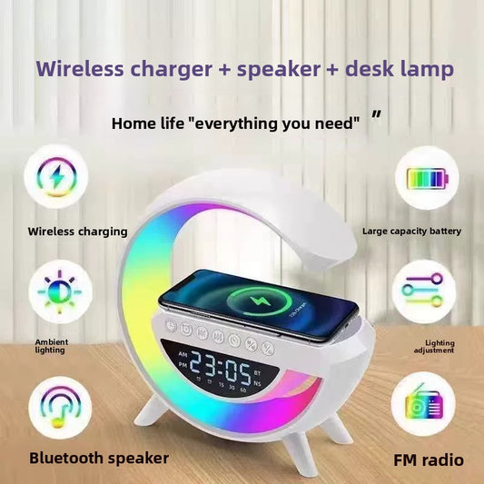 Bluetooth Speaker Alarm Clock with Wireless Charging