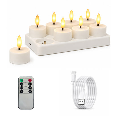 Rechargeable Remote Control LED Flameless Candles