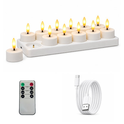 Rechargeable Remote Control LED Flameless Candles