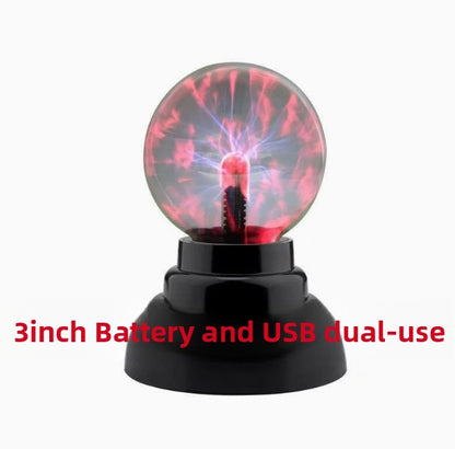 Interactive Plasma Ball Lamp – Touch & Sound Reactive, Futuristic Desktop Light