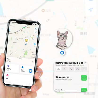 Adjustable Pet Collar Locator with FindMy Tracking