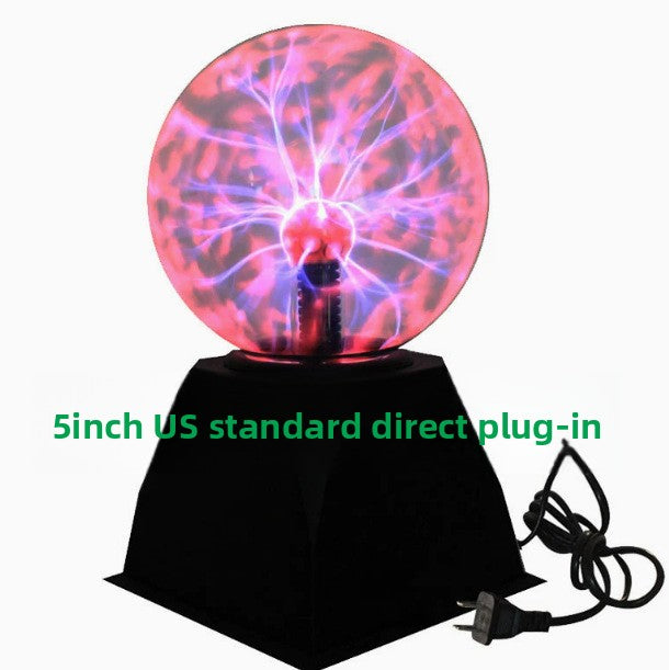 Interactive Plasma Ball Lamp – Touch & Sound Reactive, Futuristic Desktop Light