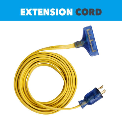 Generator Extension Cord 25 ft  – NEMA L5-30P to Triple 5-15R Heavy-Duty 30A Flat Power Distribution Cord