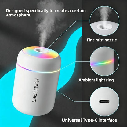 Mini USB Ultrasonic Humidifier with LED Light