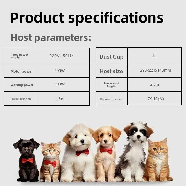 Multifunctional Pet Hair Vacuum Groomer