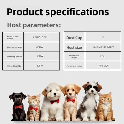 Multifunctional Pet Hair Vacuum Groomer