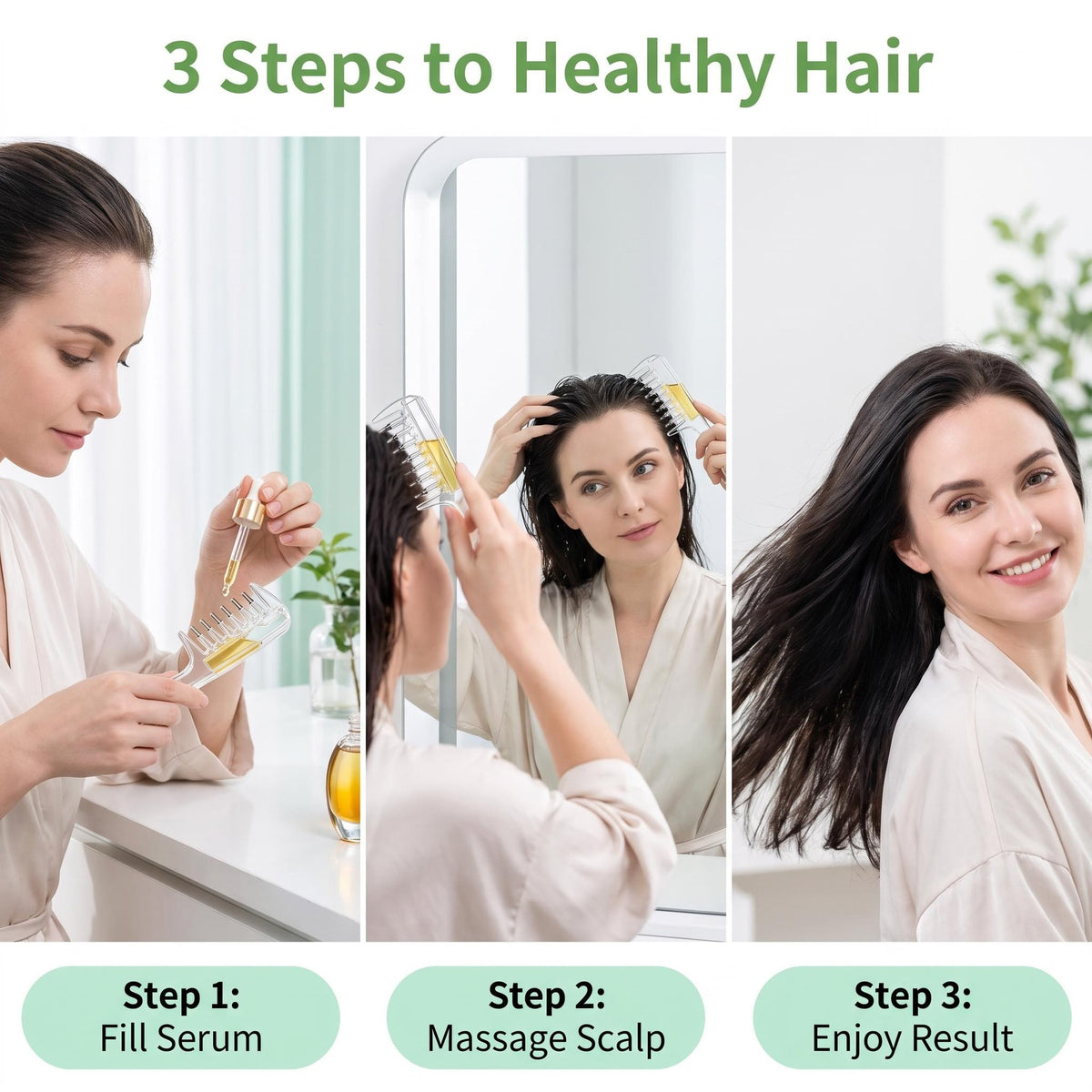 Comb Massager for Liquid Application