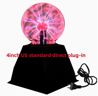 Interactive Plasma Ball Lamp – Touch & Sound Reactive, Futuristic Desktop Light