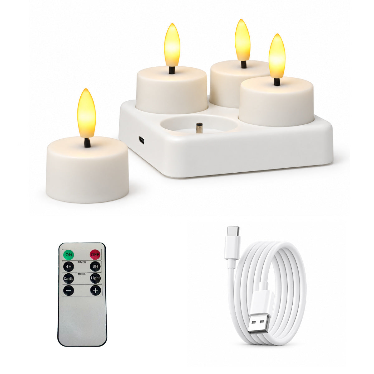 Rechargeable Remote Control LED Flameless Candles