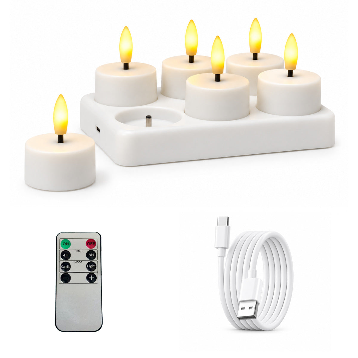 Rechargeable Remote Control LED Flameless Candles