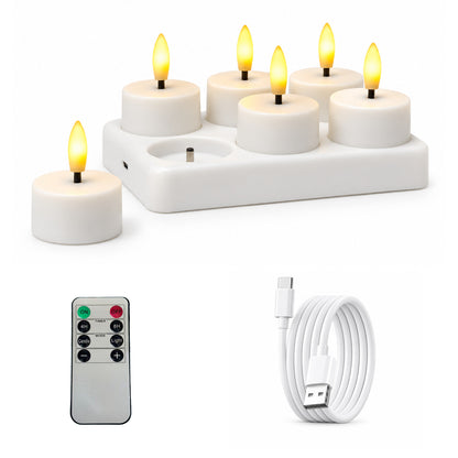 Rechargeable Remote Control LED Flameless Candles