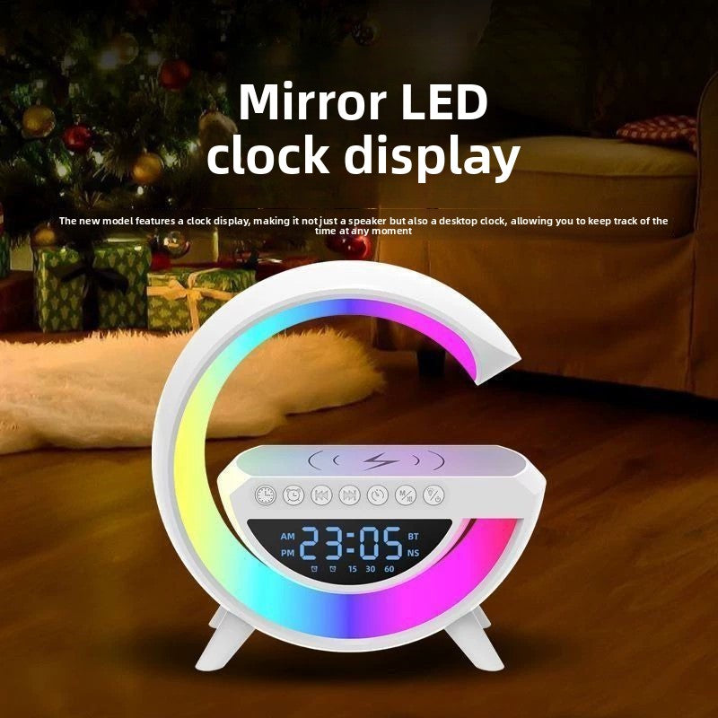 Bluetooth Speaker Alarm Clock with Wireless Charging