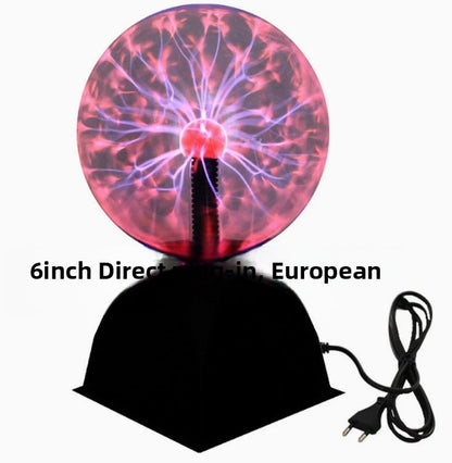 Interactive Plasma Ball Lamp – Touch & Sound Reactive, Futuristic Desktop Light