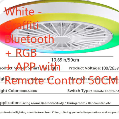 Modern  Smart Ceiling Fan Light