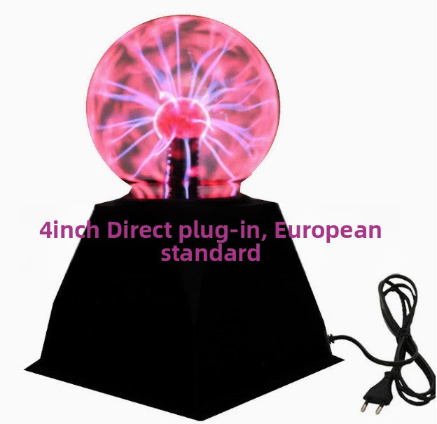 Interactive Plasma Ball Lamp – Touch & Sound Reactive, Futuristic Desktop Light
