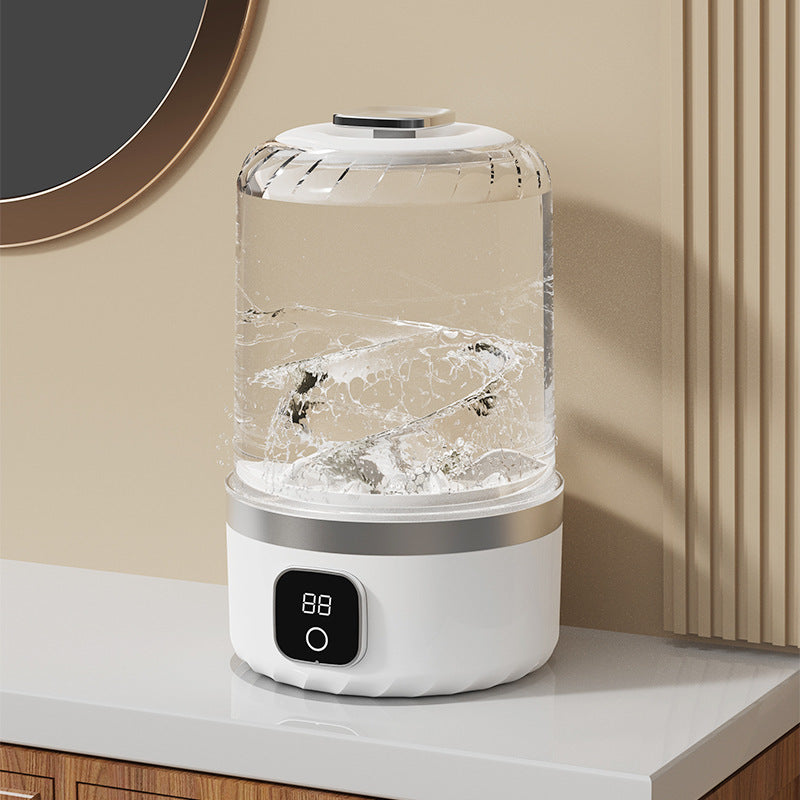Portable Rechargeable Mini Washing Machine with Digital Display for Underwear and Socks