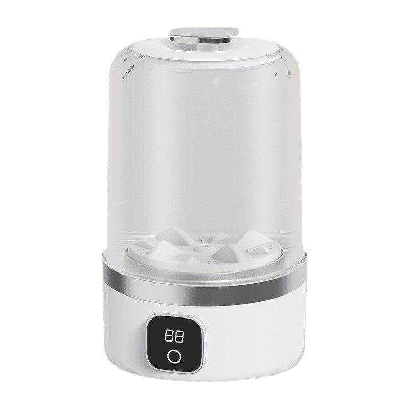 Portable Rechargeable Mini Washing Machine with Digital Display for Underwear and Socks